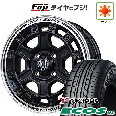 【新品 軽自動車】N-BOX タント スペーシア 夏タイヤ ホイール4本セット 165/55R15 ヨコハマ エコス ES31 インターミラノ MUD BAHN XR-710C 5J 15インチ(送料無料)｜フジコーポレーション