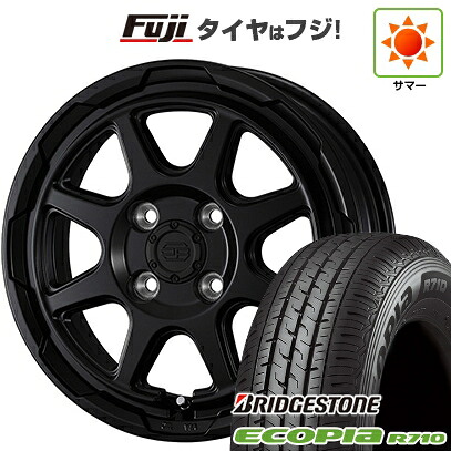 【新品 軽自動車】軽トラ 軽バン 夏タイヤ ホイール4本セット 145/80R12 80/78N ブリヂストン エコピア R710 WEDS ウェッズアドベンチャー スタットベルク 3.5J 12インチ(送料無料)｜フジコーポレーション