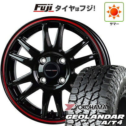 【新品 軽自動車】N-BOX タント スペーシア 夏タイヤ ホイール4本セット 155/65R14 ヨコハマ ジオランダー A/T4 G018 RBL ホットスタッフ クロススピード ハイパーエディションCR6【限定】 4.5J 14インチ(送料無料)|フジコーポレーション
