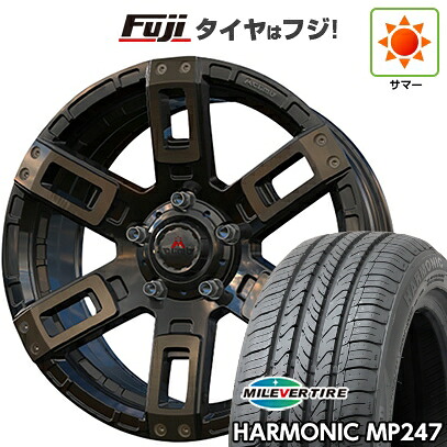 【新品 軽自動車】エブリイワゴン 夏タイヤ ホイール4本セット 165/50R15 ミレバー ハーモニック MP247(限定) エムクライム カノン 4.5J 15インチ(送料無料)|フジコーポレーション