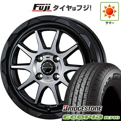【新品 軽自動車】軽トラ 軽バン 夏タイヤ ホイール4本セット 145/80R12 80/78N ブリヂストン エコピア R710 WEDS ウェッズアドベンチャー マッドヴァンス 06 4J 12インチ(送料無料)｜フジコーポレーション