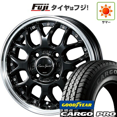 【新品 軽自動車】軽トラ 軽バン 夏タイヤ ホイール4本セット 145/80R12 80/78N グッドイヤー カーゴ プロ(限定) ブレスト ユーロスポーツ タイプ815 4J 12インチ(送料無料)｜フジコーポレーション 42,510円
