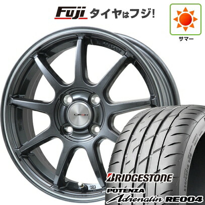 【新品 軽自動車】 夏タイヤ ホイール4本セット 165/55R14 ブリヂストン ポテンザ アドレナリン RE004 レアマイスター LMスポーツ LM-QR ガンメタ/ラインポリッシュ 4.5J 14インチ(送料無料)|フジコーポレーション