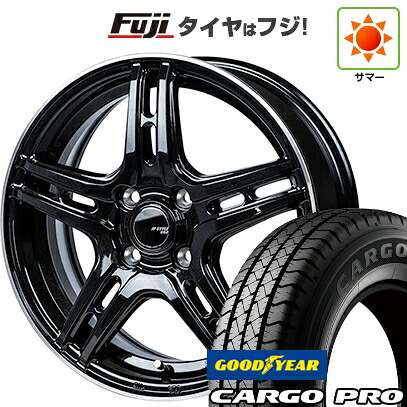 【新品 軽自動車】軽トラ 軽バン 夏タイヤ ホイール4本セット 145/80R12 80/78N グッドイヤー カーゴ プロ(限定) モンツァ JPスタイル R52 4J 12インチ(送料無料)｜フジコーポレーション
