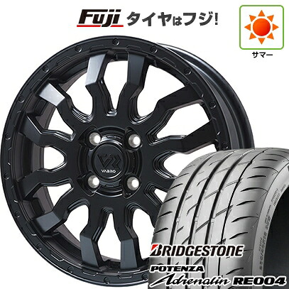 【新品 軽自動車】 夏タイヤ ホイール4本セット 165/55R14 ブリヂストン ポテンザ アドレナリン RE004 トピー ヴァブロ RR-01【限定】 4.5J 14インチ(送料無料)|フジコーポレーション