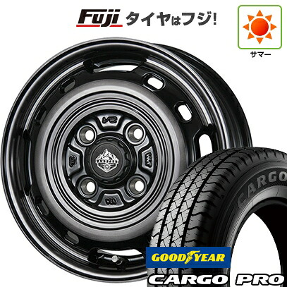 【新品 軽自動車】軽トラ 軽バン 夏タイヤ ホイール4本セット 145/80R12 80/78N グッドイヤー カーゴ プロ(限定) トピー ランドフット XFG 数量限定 3.5J 12インチ(送料無料)｜フジコーポレーション 44,460円