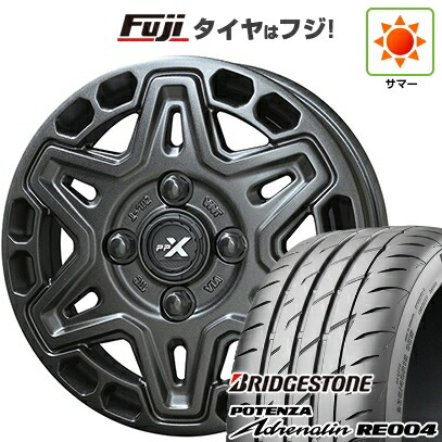 【新品 軽自動車】 夏タイヤ ホイール4本セット 165/55R14 ブリヂストン ポテンザ アドレナリン RE004 共豊 PPX MK6 4.5J 14インチ(送料無料)|フジコーポレーション