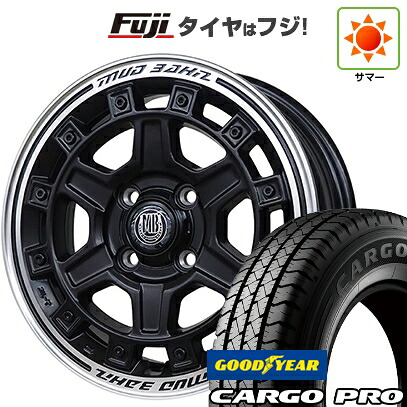 【新品 軽自動車】軽トラ 軽バン 夏タイヤ ホイール4本セット 145/80R12 80/78N グッドイヤー カーゴ プロ(限定) インターミラノ MUD BAHN XR-710C 4J 12インチ(送料無料)|フジコーポレーション