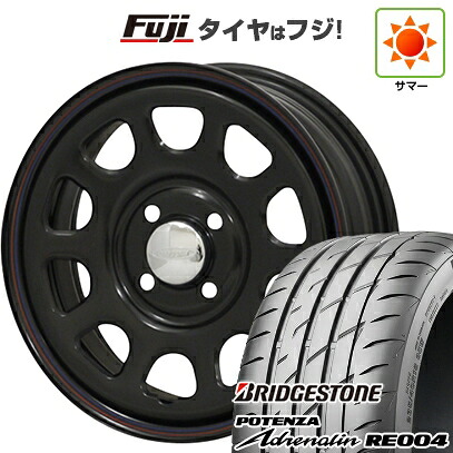 【新品 軽自動車】 夏タイヤ ホイール4本セット 165/55R14 ブリヂストン ポテンザ アドレナリン RE004 モリタ デイトナズ G2 5J 14インチ(送料無料)｜フジコーポレーション