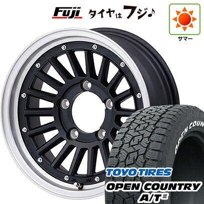 【新品】ジムニーシエラ/ジムニーノマド 夏タイヤ ホイール4本セット 215/70R16 トーヨー オープンカントリー A/T III RWL/RBL ハートボイス マウンテンフック 6J 16インチ(送料無料)｜フジコーポレーション