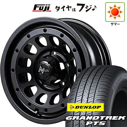 【新品】ジムニーシエラ/ジムニーノマド 夏タイヤ ホイール4本セット 215/65R16 ダンロップ グラントレック PT5 MID WHEELS NITRO POWER R12 ハウザー 6J 16インチ(送料無料)|フジコーポレーション
