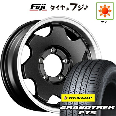 【新品】ジムニーシエラ/ジムニーノマド 夏タイヤ ホイール4本セット 215/65R16 ダンロップ グラントレック PT5 ギャルソン ヴァーロン 6J 16インチ(送料無料)|フジコーポレーション