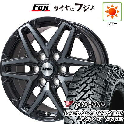 【新品】ランクル300 夏タイヤ ホイール4本セット 275/65R18 ヨコハマ ジオランダー M/T G003 レアマイスター LMG SCUDO(ブラッククリア)トヨタ・レクサス車専用 8.5J 18インチ(送料無料)｜フジコーポレーション