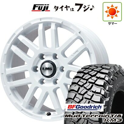 【新品】ランクル300 夏タイヤ ホイール4本セット 275/65R18 BFグッドリッチ マッドテレーンT/A KM3 レアマイスター LMG TRAIL(ホワイト) 8.5J 18インチ(送料無料)|フジコーポレーション
