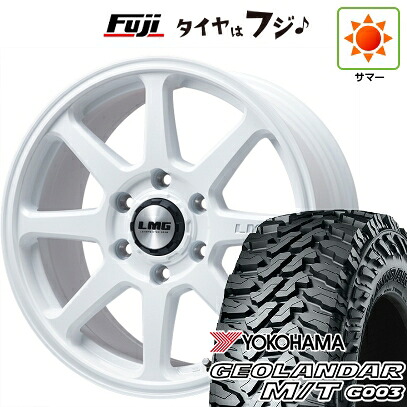 【新品】ランクル300 夏タイヤ ホイール4本セット 275/65R18 ヨコハマ ジオランダー M/T G003 レアマイスター LMG COMPASS(ホワイト) 8.5J 18インチ(送料無料)｜フジコーポレーション
