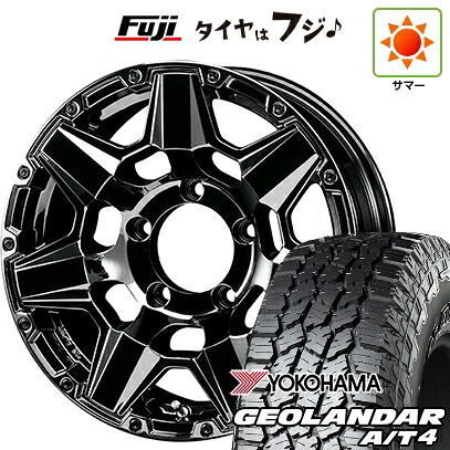 【新品】ジムニーシエラ/ジムニーノマド 夏タイヤ ホイール4本セット 215/65R16 ヨコハマ ジオランダー A/T4 G018 RBL クライメイト スワット(SBC) 6J 16インチ(送料無料)｜フジコーポレーション