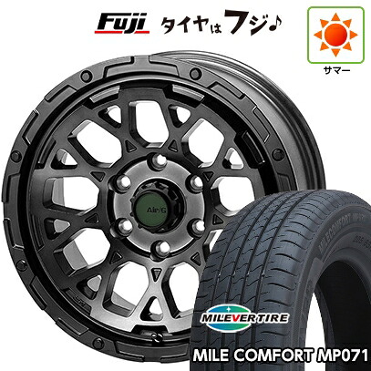 【新品】ジムニーシエラ/ジムニーノマド 夏タイヤ ホイール4本セット 215/65R16 ミレバー ミレコンフォート MP071(限定) フォーバイフォーエンジニア エアージー ロックス ゴーストエディション 6J 16インチ(送料無料)|フジコーポレーション