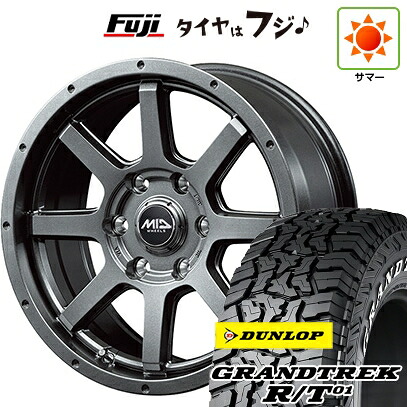 【新品】ランクル250/ランクル300 夏タイヤ ホイール4本セット 265/65R18 ダンロップ グラントレック R/T01 RWL/RBL MID WHEELS マッドライダー トヨタ車専用 7.5J 18インチ(送料無料)|フジコーポレーション