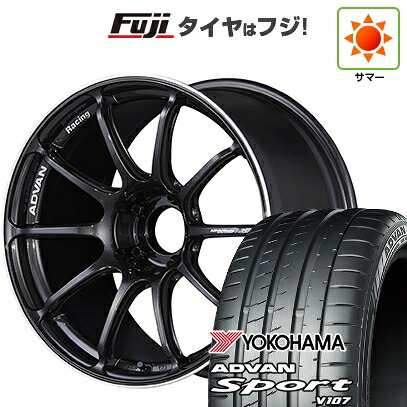 【パンク保証付き】【新品】シビック タイプR(FL5) 夏タイヤ ホイール4本セット 265/35R18 ヨコハマ アドバン スポーツ V107 YOKOHAMA ヨコハマ アドバンレーシング RSIII 9.5J 18インチ(送料無料)