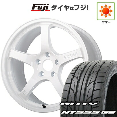 【パンク保証付き】【新品】シビック タイプR(FL5) 夏タイヤ ホイール4本セット 265/35R18 ニットー NT555 G2 RAYS レイズ グラムライツ 57CR LIMITED (OXZ) 9.5J 18インチ(送料無料)｜フジコーポレーション