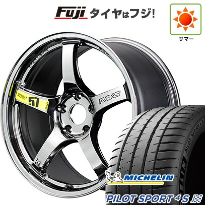 【新品】シビック タイプR(FL5) 夏タイヤ ホイール4本セット 265/35R18 ミシュラン パイロット スポーツ4S RAYS レイズ グラムライツ 57CR LIMITED (RB) 9.5J 18インチ(送料無料)｜フジコーポレーション