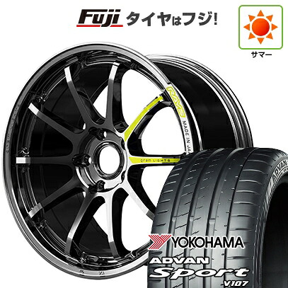 【パンク保証付き】【新品】シビック タイプR(FL5) 夏タイヤ ホイール4本セット 265/35R18 ヨコハマ アドバン スポーツ V107 RAYS レイズ グラムライツ 57NR LIMITED 9.5J 18インチ(送料無料)|フジコーポレーション