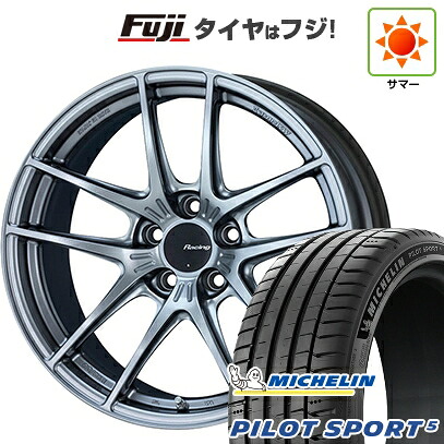 【新品】シビック タイプR(FL5) 夏タイヤ ホイール4本セット 265/35R18 ミシュラン パイロット スポーツ5 ENKEI エンケイ Racing NVR5 9.5J 18インチ(送料無料)｜フジコーポレーション