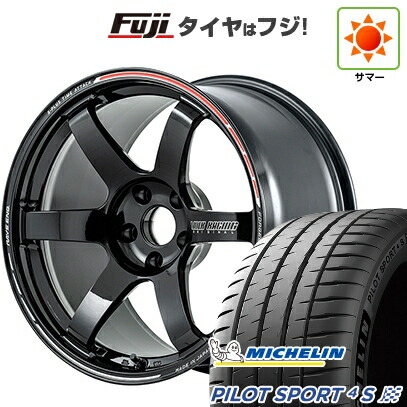 【新品】シビック タイプR(FL5) 夏タイヤ ホイール4本セット 265/35R18 ミシュラン パイロット スポーツ4S RAYS レイズ ボルクレーシング TE37 サーガ S-plus TIME ATTACK 9.5J 18インチ(送料無料)