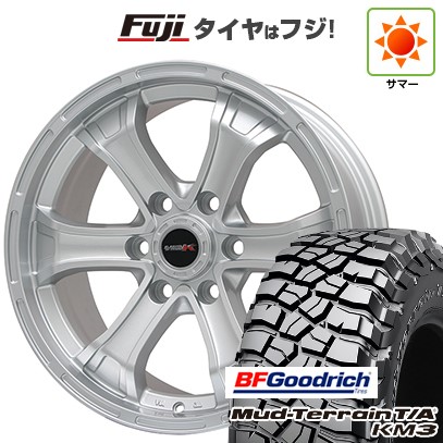 【新品国産車用6穴139.7】 夏タイヤ ホイール4本セット 285/65R18 BFグッドリッチ マッドテレーンT/A KM3 ビッグウエイ B-MUD K(シルバー) トヨタ車専用 8J 18インチ(送料無料)