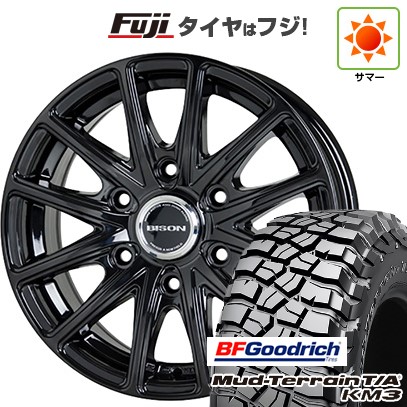 【新品】プラド/ハイラックス 夏タイヤ ホイール4本セット 265/65R17 BFグッドリッチ マッドテレーンT/A KM3 ホットスタッフ バイソン BN-01 7.5J 17インチ(送料無料)