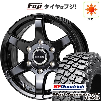 【新品】プラド/ハイラックス 夏タイヤ ホイール4本セット 265/65R17 BFグッドリッチ マッドテレーンT/A KM3 ホットスタッフ バイソン BN-04 7.5J 17インチ(送料無料)
