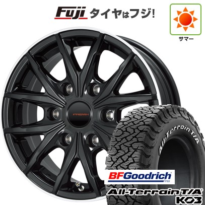 【新品】キャラバン 夏タイヤ ホイール4本セット 195/80R15 107S BFグッドリッチ オールテレーンT/A KO3 RWL プレミックス HC2x6(ブラックリムポリッシュ) 6J 15インチ(送料無料)