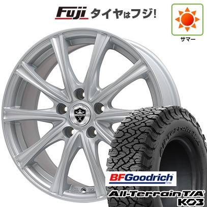 【新品国産車用5穴114.3】 夏タイヤ ホイール4本セット 225/65R17 BFグッドリッチ オールテレーンT/A KO3 RBL エルベ エステローザ MZV シルバー 7J 17インチ(送料無料)｜フジコーポレーション 107,635円