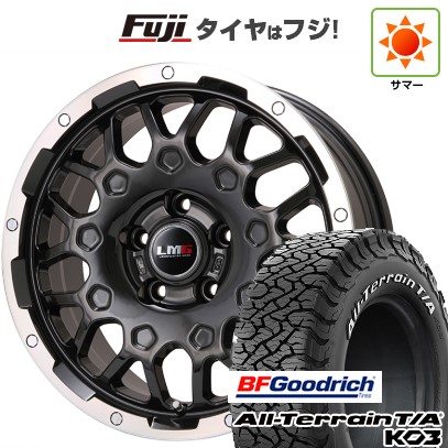 【新品】デリカD5 夏タイヤ ホイール4本セット 225/70R16 BFグッドリッチ オールテレーンT/A KO3 RWL レアマイスター LMG MS-9W ブラック/ブラッククリアリム 6.5J 16インチ(送料無料)