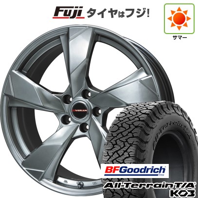 【新品国産車用5穴114.3】 夏タイヤ ホイール4本セット 225/65R17 BFグッドリッチ オールテレーンT/A KO3 RBL プレミックス ヴェランV(クロームハイパーシルバー) 7J 17インチ(送料無料)｜フジコーポレーション