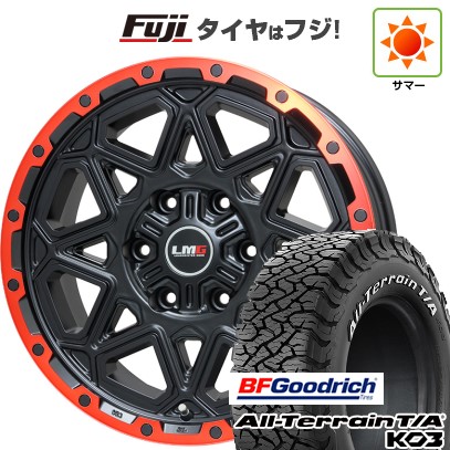 【新品国産車用6穴139.7】 夏タイヤ ホイール4本セット 285/70R17 BFグッドリッチ オールテレーンT/A KO3 RWL レアマイスター LMG モンタグナ(マットブラック/レッドリム) 7.5J 17インチ(送料無料)｜フジコーポレーション