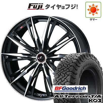 【新品国産車用5穴114.3】 夏タイヤ ホイール4本セット 225/65R17 BFグッドリッチ オールテレーンT/A KO3 RBL WEDS ウェッズ レオニス GX 7J 17インチ(送料無料)