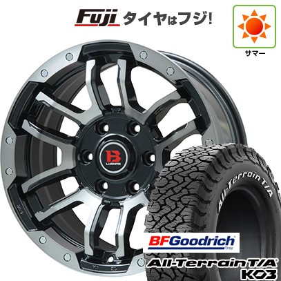 【新品】プラド/ハイラックス 夏タイヤ ホイール4本セット 265/70R17 BFグッドリッチ オールテレーンT/A KO3 RWL ビッグウエイ B-LUGNAS FRD(ブラックポリッシュ/ブラッククリア) 8J 17インチ(送料無料)|フジコーポレーション