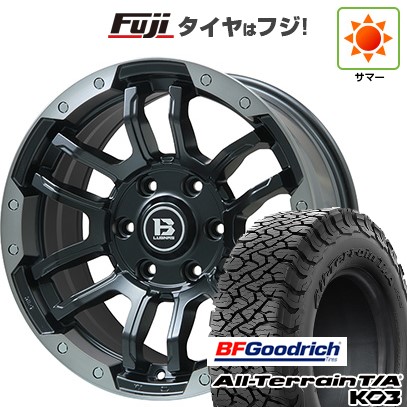 【新品】プラド/ハイラックス 夏タイヤ ホイール4本セット 265/60R18 BFグッドリッチ オールテレーンT/A KO3 RBL ビッグウエイ B-LUGNAS FRD(マットブラック/ブラッククリアリム) 8J 18インチ(送料無料)