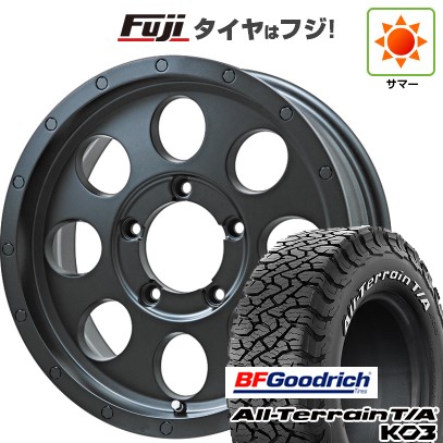 【新品】ジムニーシエラ/ジムニーノマド 夏タイヤ ホイール4本セット 215/70R16 BFグッドリッチ オールテレーンT/A KO3 RWL レアマイスター LMG CS-8 マットブラック 5.5J 16インチ(送料無料)