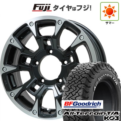 【新品】ジムニーシエラ/ジムニーノマド 夏タイヤ ホイール4本セット 215/70R16 BFグッドリッチ オールテレーンT/A KO3 RWL ビッグウエイ B-LUGNAS BRD(ブラックポリッシュ/ブラッククリア) 5.5J 16インチ(送料無料)