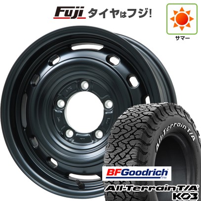 【新品】ジムニーシエラ/ジムニーノマド 夏タイヤ ホイール4本セット 215/70R16 BFグッドリッチ オールテレーンT/A KO3 RWL レアマイスター LMG OFF-STYLE 2 (マットブラック) 6J 16インチ(送料無料)｜フジコーポレーション