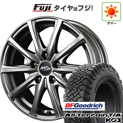 【新品国産車用5穴114.3】 夏タイヤ ホイール4本セット 225/65R17 BFグッドリッチ オールテレーンT/A KO3 RBL MID WHEELS V25 メタリックグレー 7J 17インチ(送料無料)