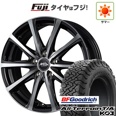 【新品国産車用5穴114.3】 夏タイヤ ホイール4本セット 215/65R16 BFグッドリッチ オールテレーンT/A KO3 RBL MID WHEELS V25 ブラックポリッシュ 6.5J 16インチ(送料無料)