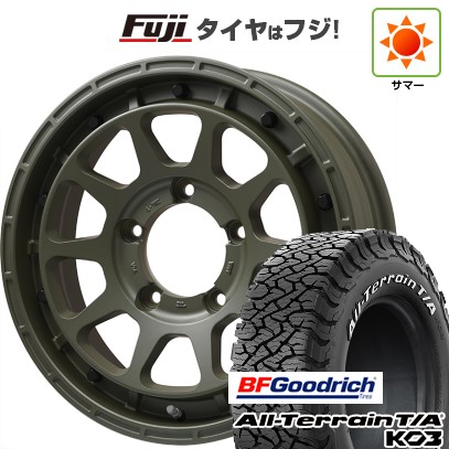 【新品】ジムニーシエラ/ジムニーノマド 夏タイヤ ホイール4本セット 215/70R16 BFグッドリッチ オールテレーンT/A KO3 RWL レアマイスター LMG DIEZ オリーブグリーン 5.5J 16インチ(送料無料)