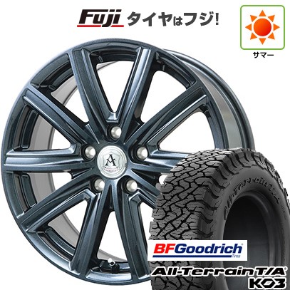 【新品国産車用5穴114.3】 夏タイヤ ホイール4本セット 225/65R17 BFグッドリッチ オールテレーンT/A KO3 RBL テクノピア アフロディーテ MZ 7J 17インチ(送料無料)