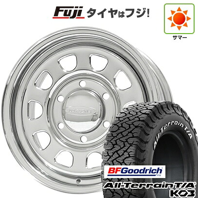 【新品】キャラバン 夏タイヤ ホイール4本セット 195/80R15 107S BFグッドリッチ オールテレーンT/A KO3 RWL モリタ デイトナズ G2 クローム 6J 15インチ(送料無料)