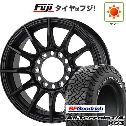 【新品】ハイエース200系 夏タイヤ ホイール4本セット 195/80R15 107S BFグッドリッチ オールテレーンT/A KO3 RWL ゴジゲン ブラックマン G I 6J 15インチ(送料無料)|フジコーポレーション