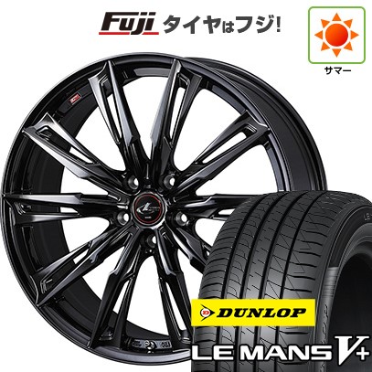 【新品国産車用5穴114.3】 夏タイヤ ホイール4本セット 215/35R19 ダンロップ ルマン V+(ファイブプラス) WEDS ウェッズ レオニス GX 8J 19インチ(送料無料)