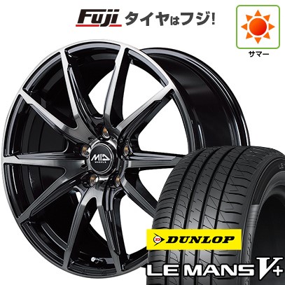 【新品国産車用5穴114.3】 夏タイヤ ホイール4本セット 225/45R18 ダンロップ ルマン V+(ファイブプラス) MID WHEELS DR-02 7J 18インチ(送料無料)｜フジコーポレーション